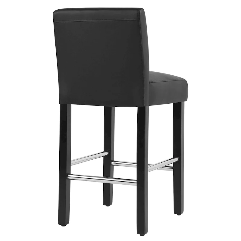 Counter Height Bar Stools Set of 2, 26 Seat Height Upholstered Barstools with Back