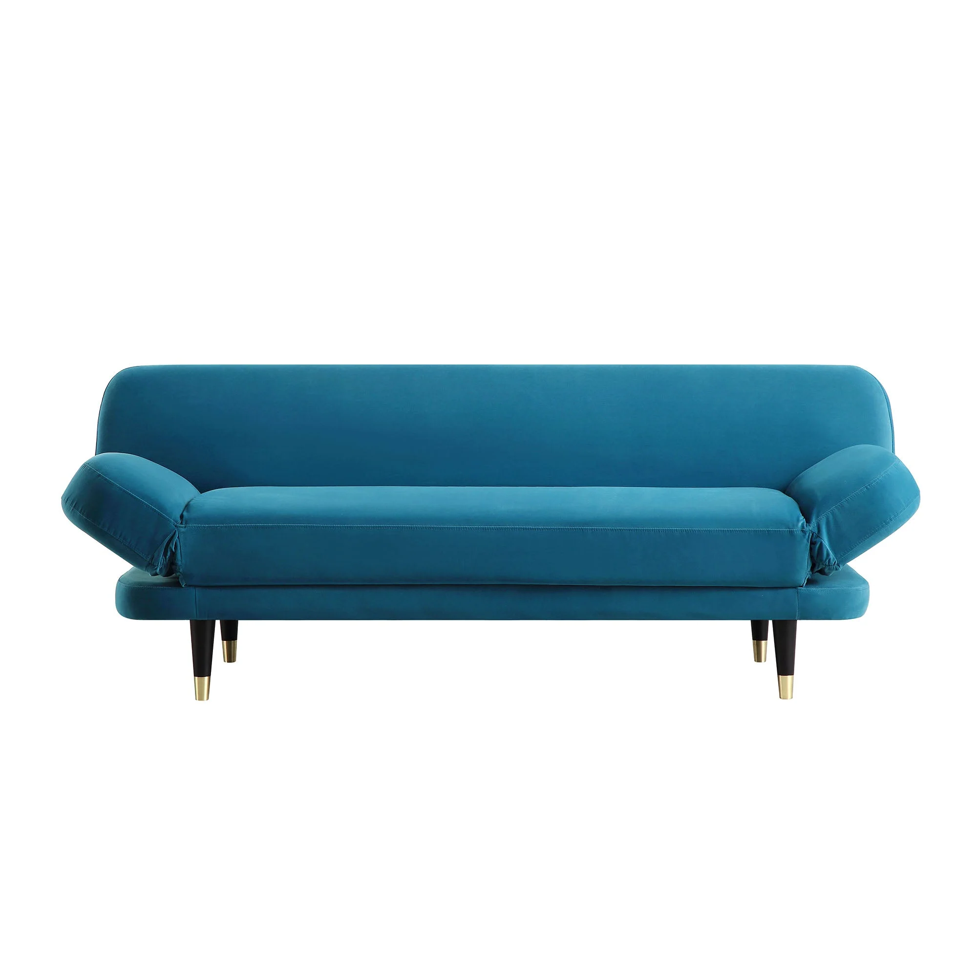 2-Seater Sofa Bed, Teal Velvet