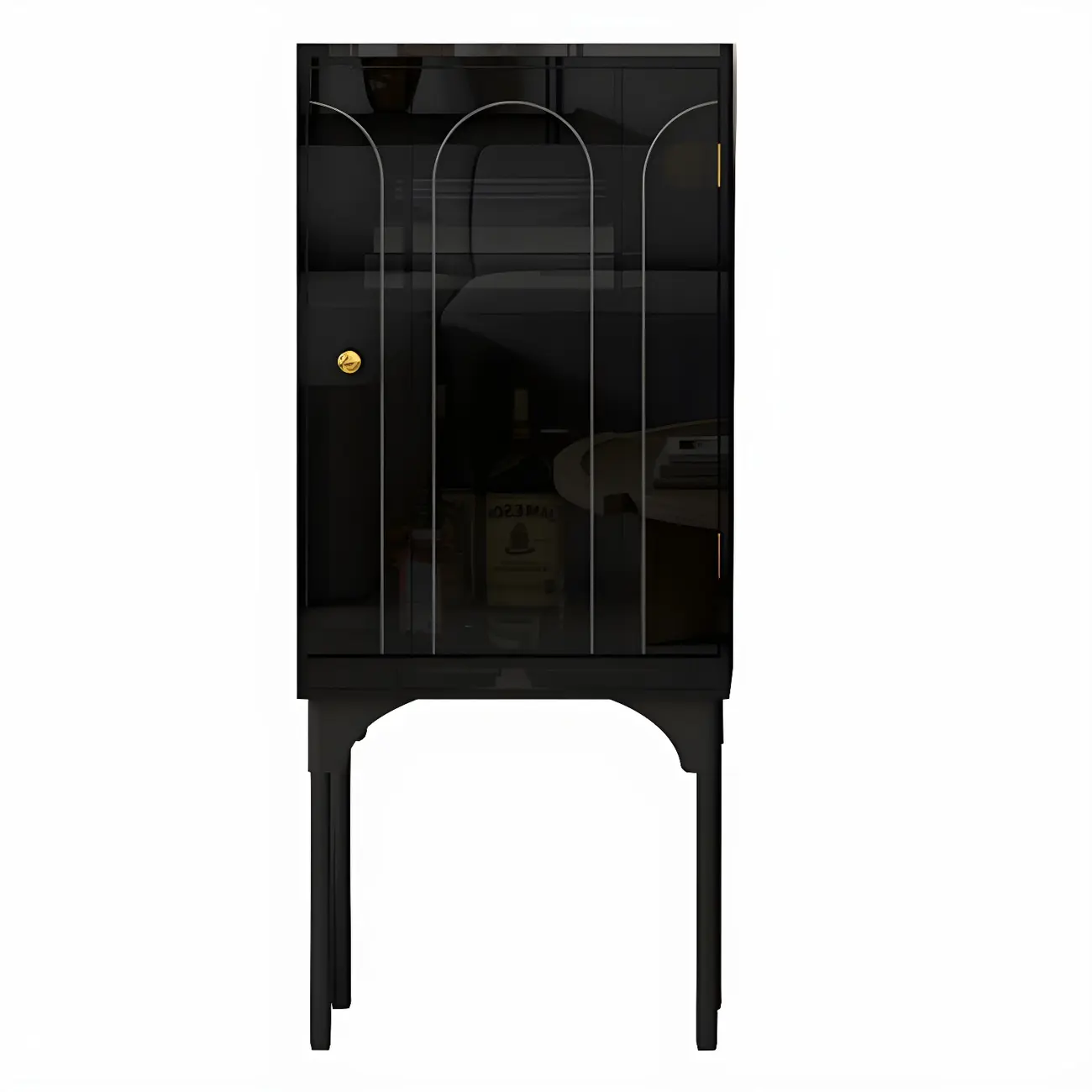 Modern Plastic/Acrylic Sideboard Cabinets with Shelves in Red