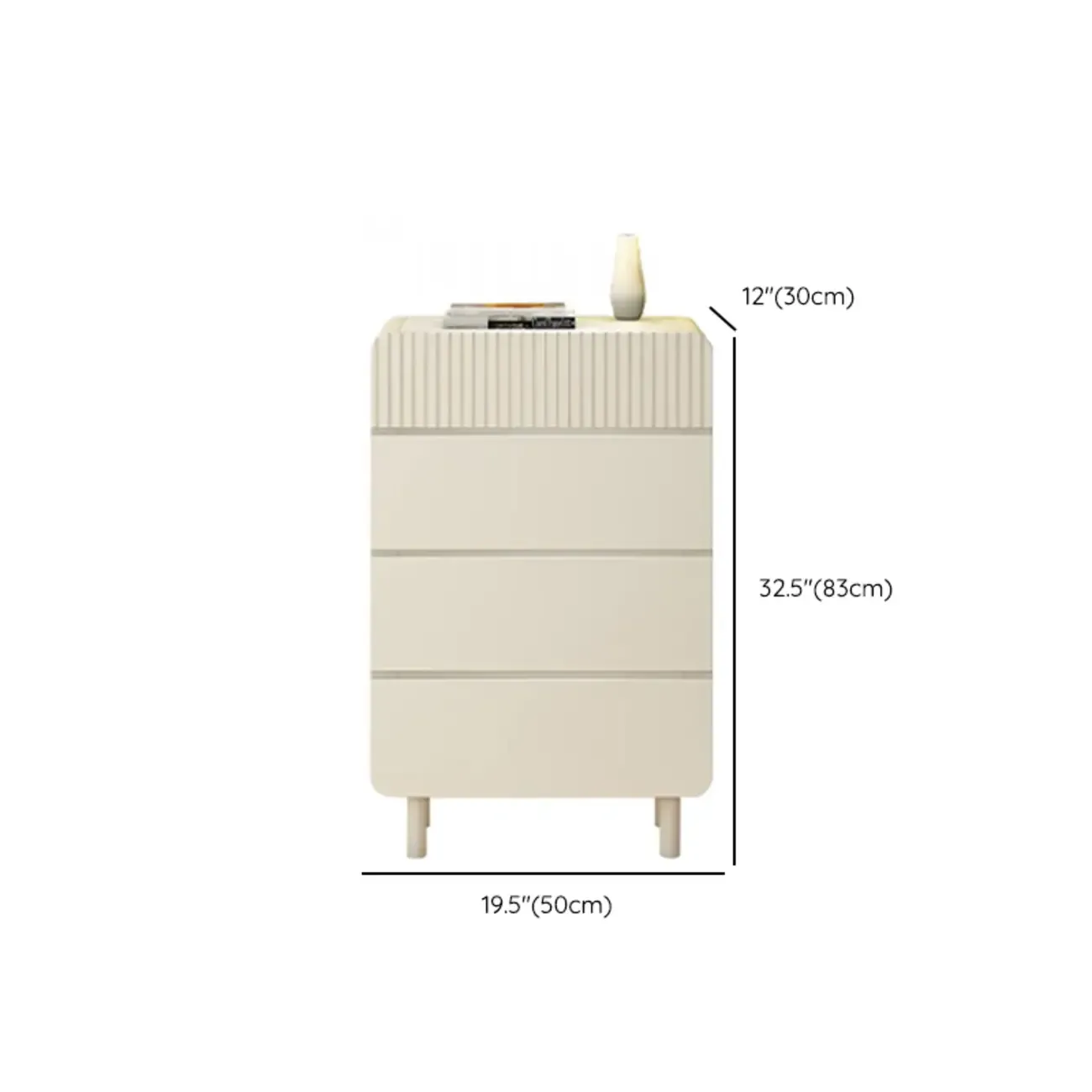 Versatile Modern White Accent Chest with Waterproof Design