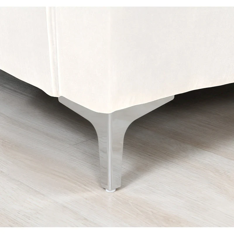 142 Velvet Fabric Curve Sectional Sofa - 142