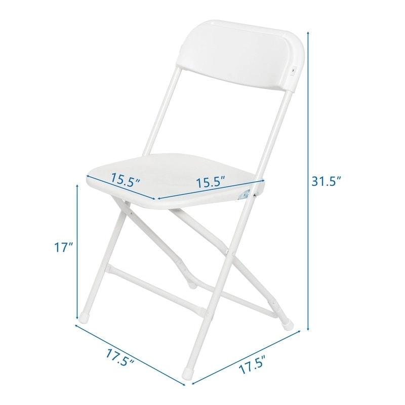 Plastic Folding Party Conversation Exhibition Dining Chair Set (Set of 10)