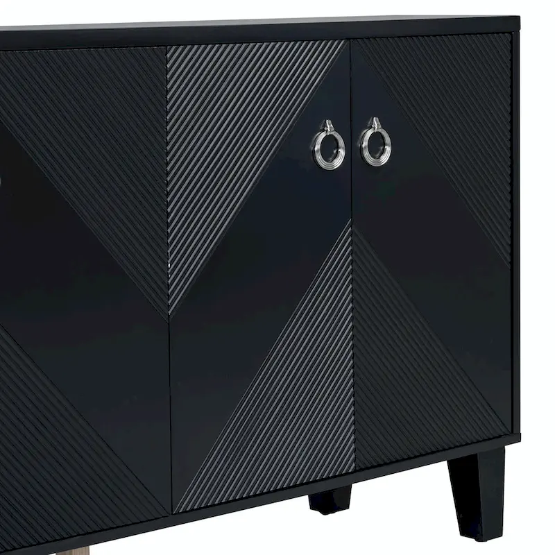 Light Luxury Cabinet with Geometric Patterns