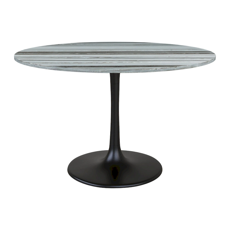 Central City Dining Table Gray & Black