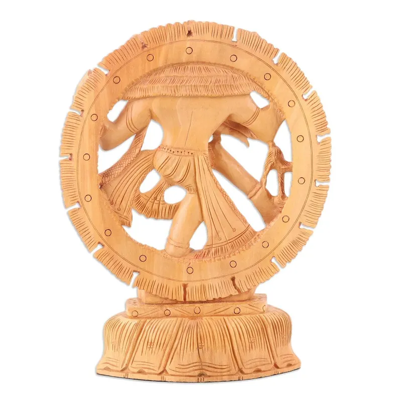 Novica Handmade Splendid Nataraja Wood Statuette