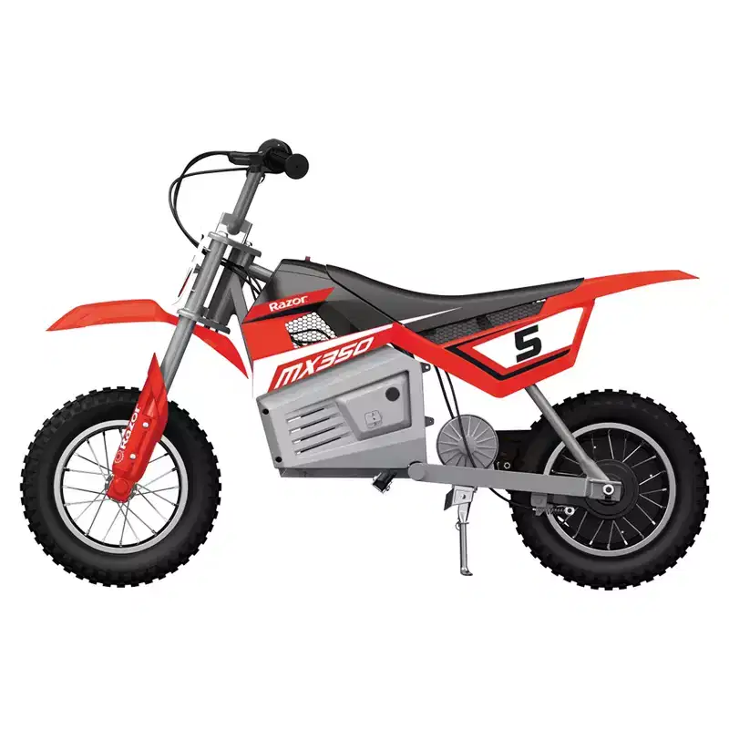 Razor MX350 Dirt Rocket Bike Electric Ride-On for Kids 8+, 140lb Weight Capacity, Red  24V Battery, Up to 14 Mph, 30-Min Run Time, Pneumatic Tires