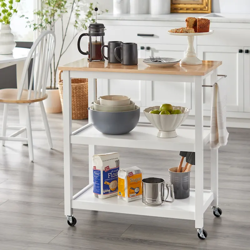 Simple Living Janelle Rolling Kitchen Cart