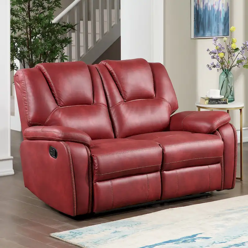 Steve Silver Kameryn Faux Leather Manual Reclining Loveseat