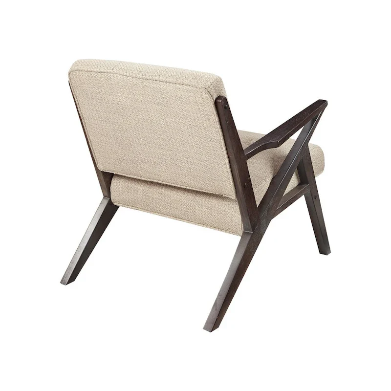 Rocket Upholstered Arm Chair with Angled Wood Frame