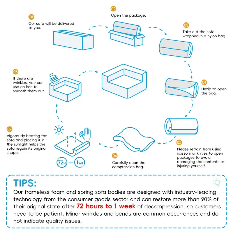 Modular Sectional Sofa, L Shaped Sectional Couch, Cloud Couch Set