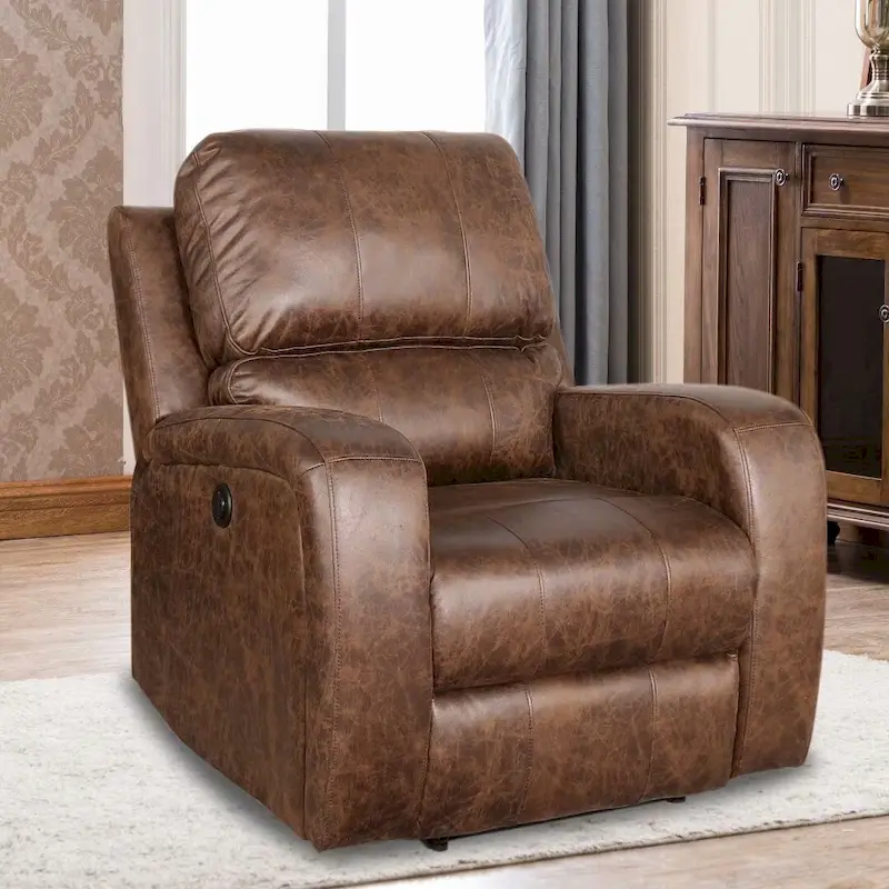 Manual Reclining Fabric Recliner and Single Sofa