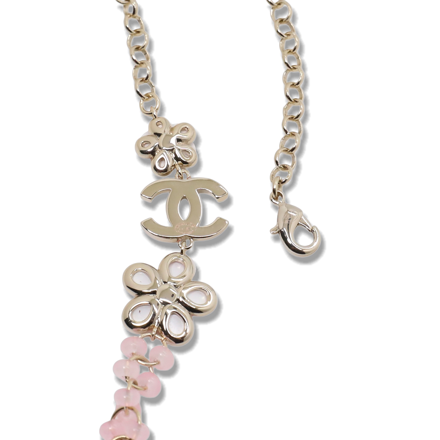 CCN531 Chanel pink pearls choker necklace - ccjewelryacc