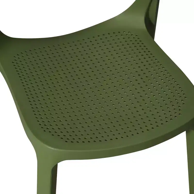 WestinTrends Playa 3-Piece Round Metal Bistro Dining Table Set And Stackable Resin Patio Dining Side Chairs