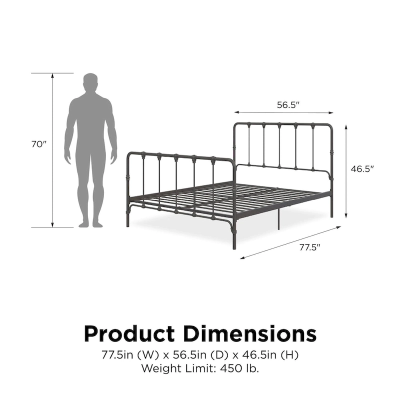 Avenue Greene Sandy Farmhouse Metal Bed