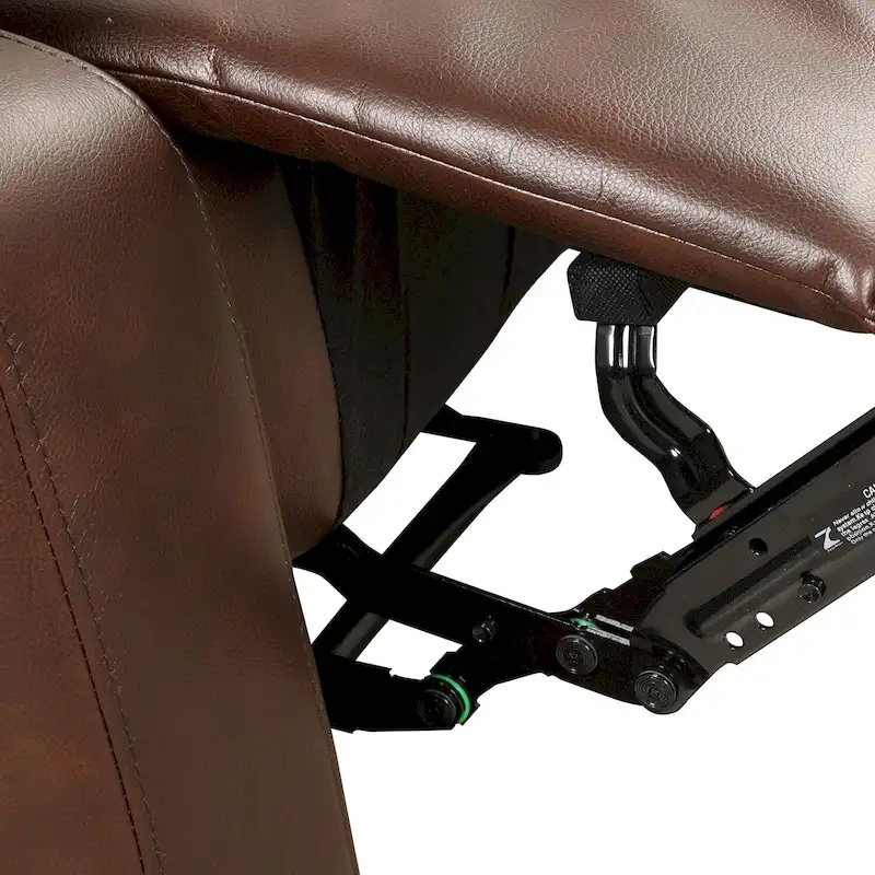 Breathable PU Leather Manual Recliner Chair with Overstuffed Arm and Back