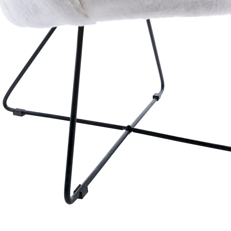 Rowen Modern Fleece Upholstered Accent Chair with Arm