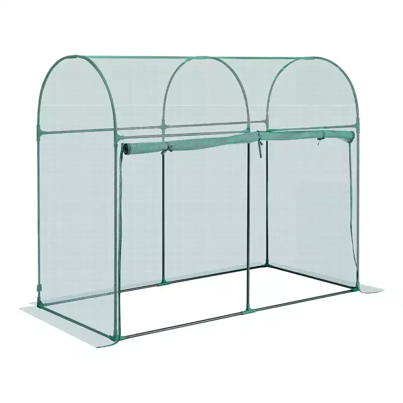 Crop Cage, 5.9 x 2.98 x 4.9 ft Plant Protection Tent with Zippered Door, Wind-Resistant Tall Crop Cage, Easy to Install