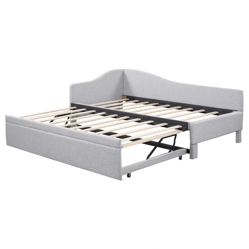 Twin L-Shaped Daybed with Pop-Up Trundle