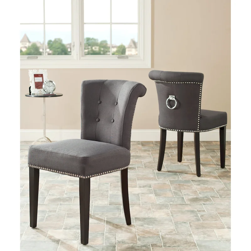 Dining Chair, Beige/Antique Brown/Taupe/Grey/Oyster Grey, Upholstered, Set of 2
