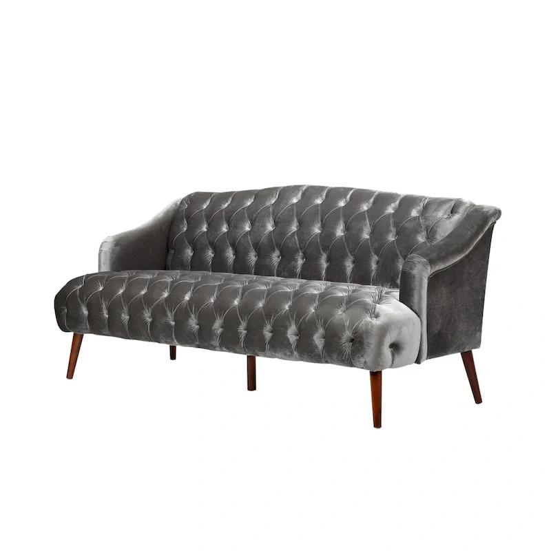 Adelia Modern Glam Tufted Velvet Sofa by Christopher Knight Home
