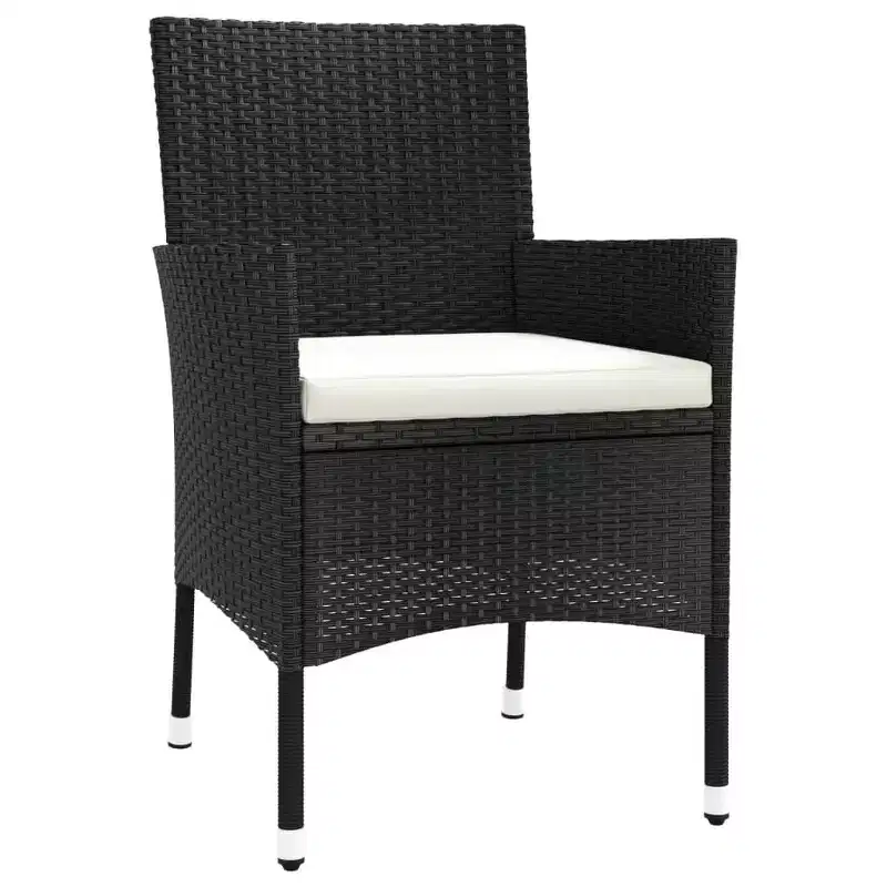 vidaXL Garden Bistro Set Poly Rattan Medium Modern Bistro Set