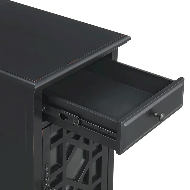 Elegant Chairside Table with Power