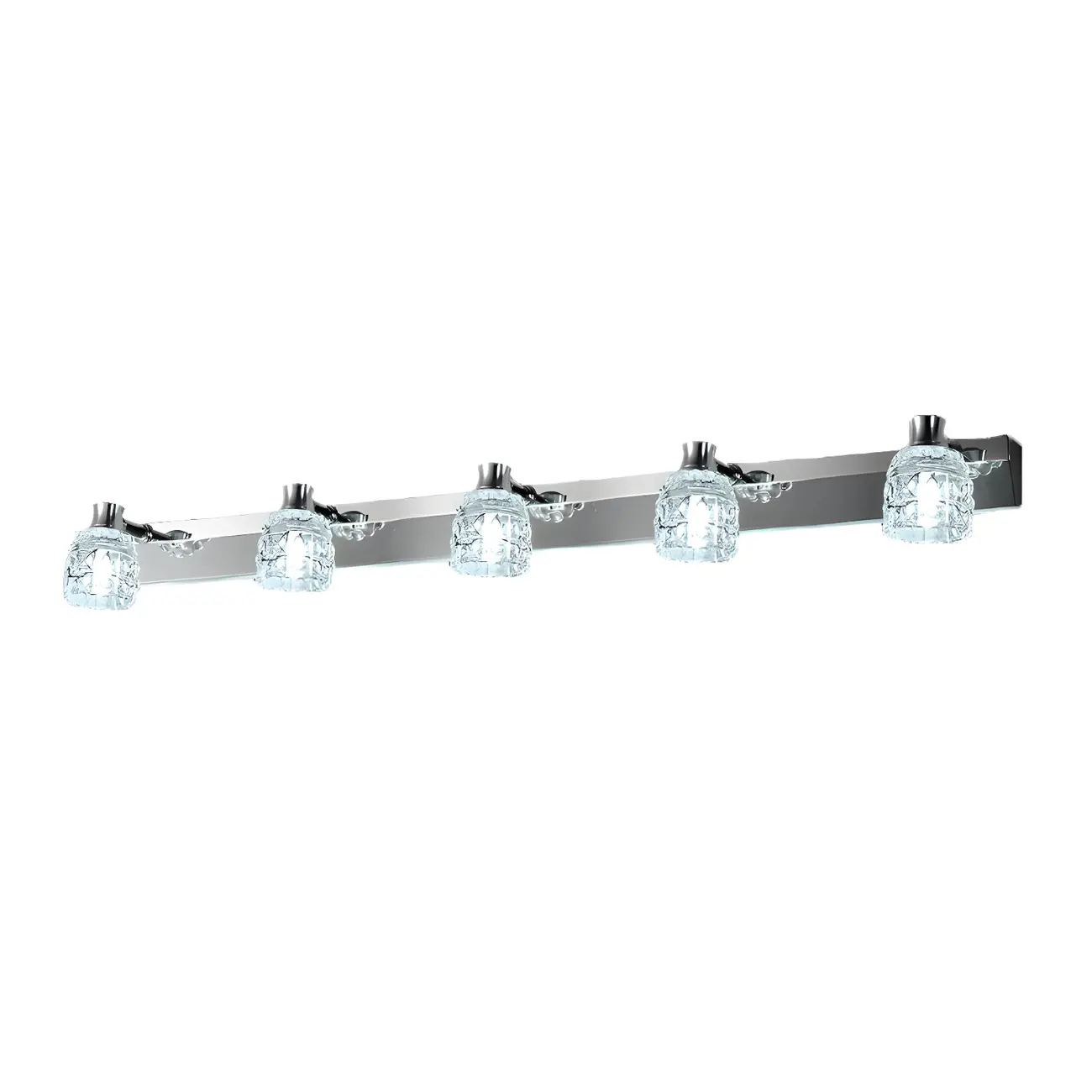 Modern Chrome Crystal Bathroom Vanity Light