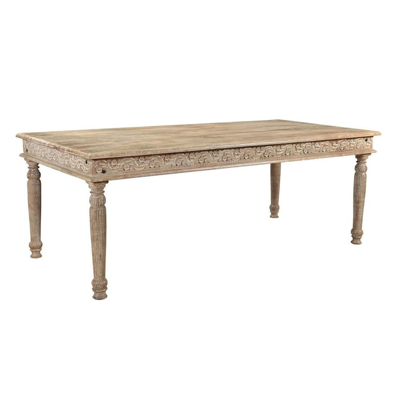 Driftwood Carved Dining Table - 83' - 83
