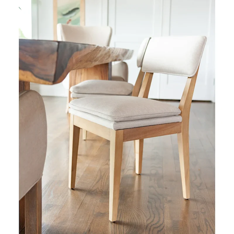 Solid Wood Upholstered Dining Chairs (Set of 2) by East at Main