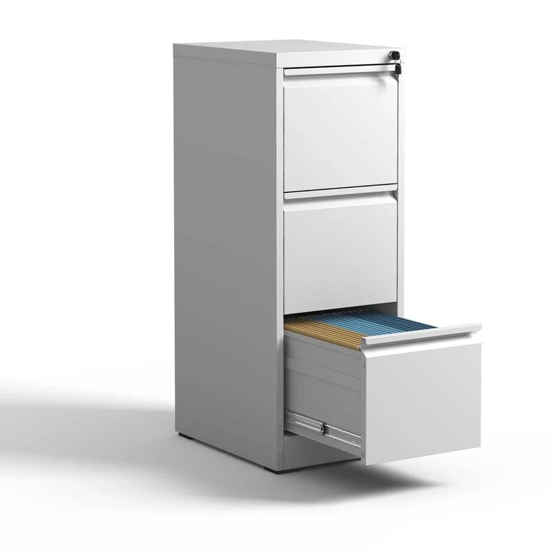 3 Drawer Metal Vertical Filing Cabinet with Lock,A4 Legal/Letter Size