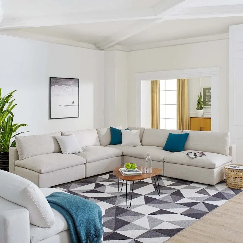 Copper Grove Hrazdan Down-filled Overstuffed 5-piece Sectional Sofa Set