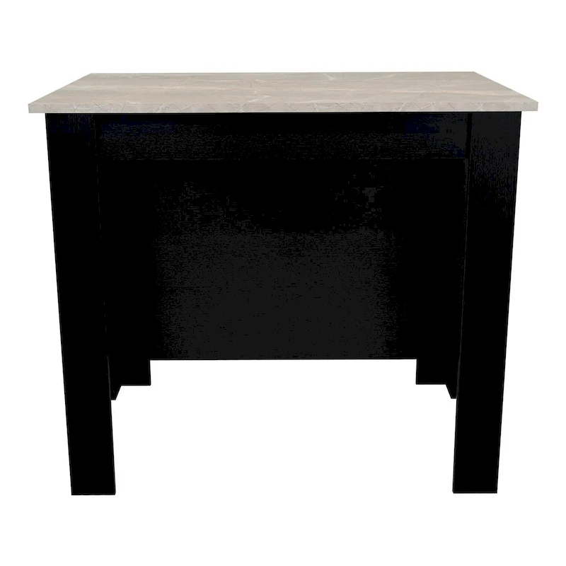 TUHOME Cala 3-Shelf Wooden Casual Kitchen Island