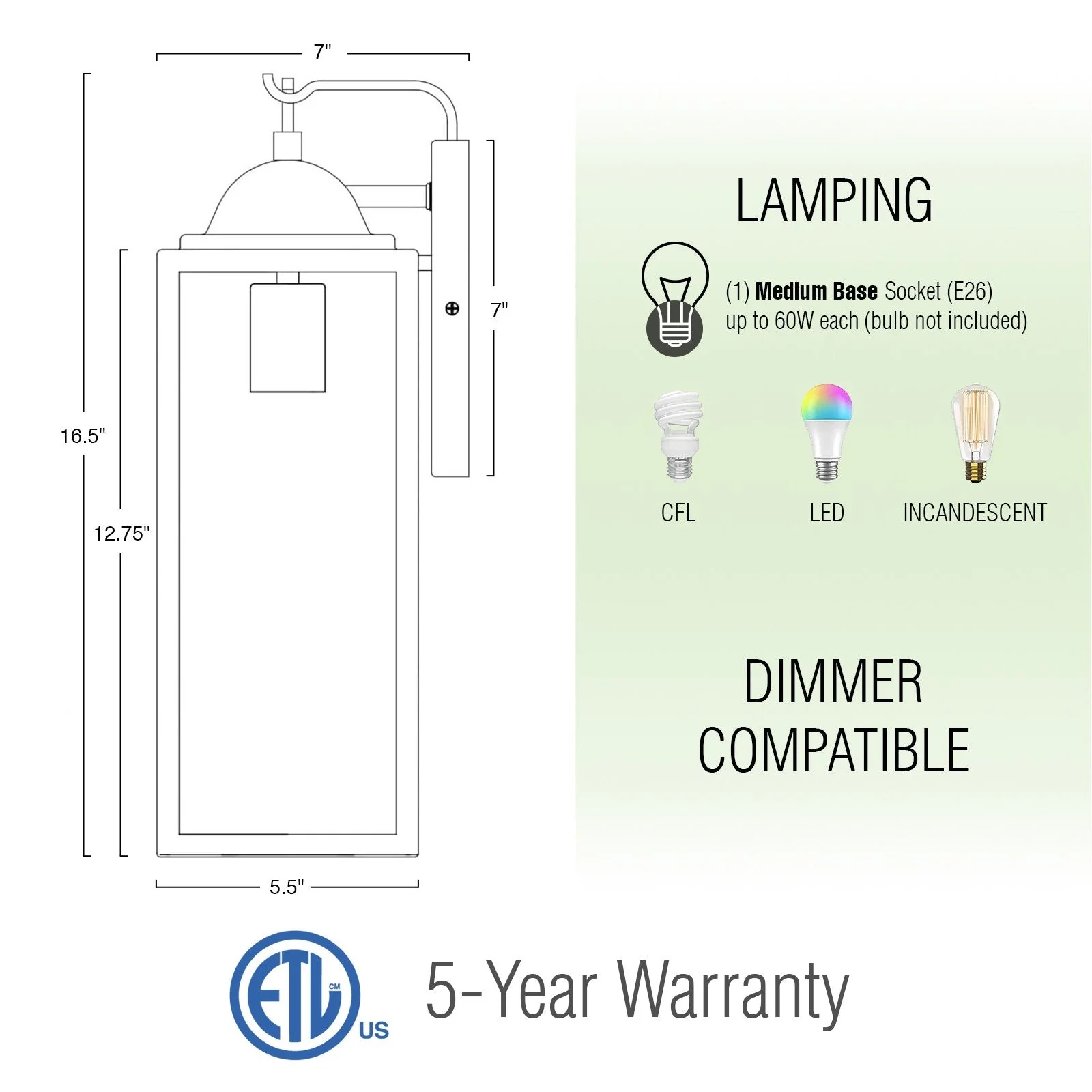 Landry 17 Industrial Farmhouse Weather Resistant Outdoor Wall Sconce
