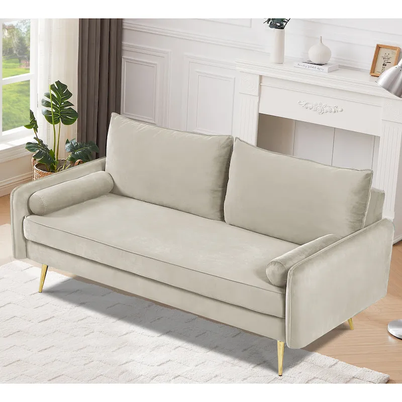 Villeda 70W Polyester Square Arms Sofa