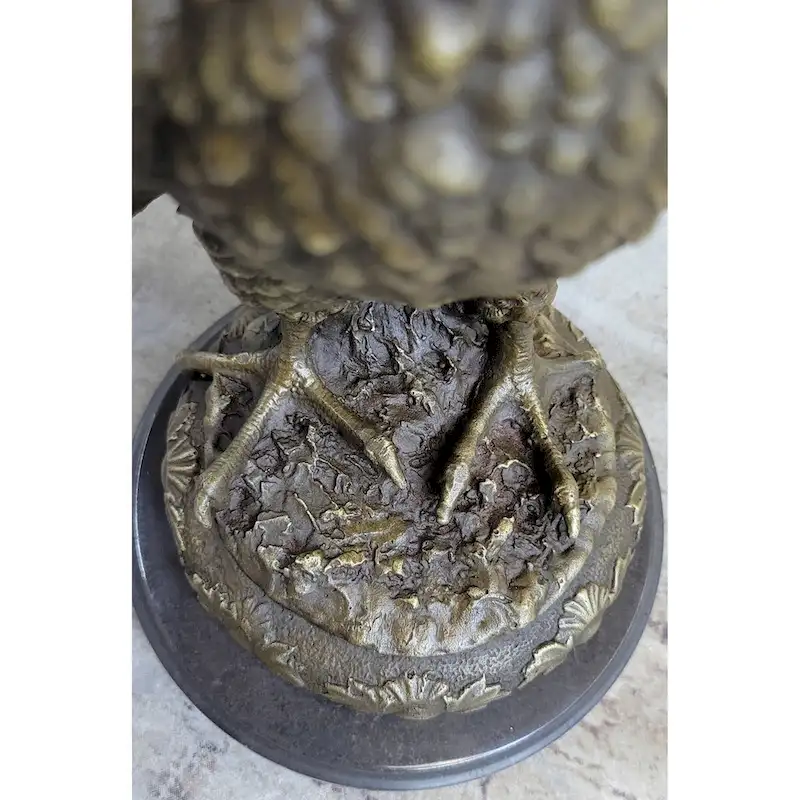 Guardian Eagle Hawk Bird Bronze Statue Sculpture Figure 12 Inches X 9 Inches