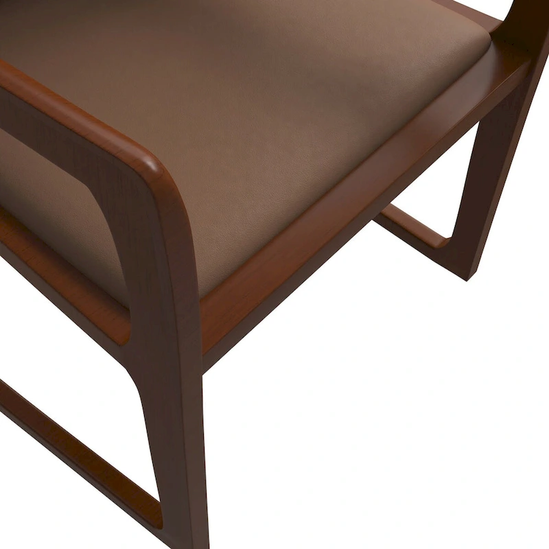 Modern Dining Chair in Upholstered Leather Svelta Series by LeisureMod