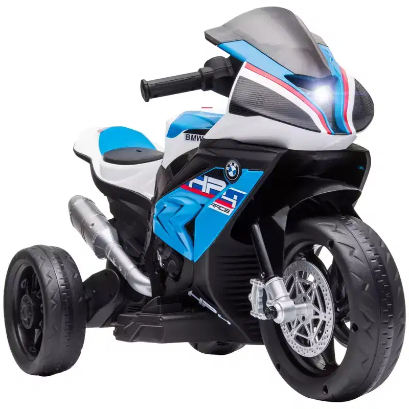 Aosom Licensed BMW HP4 Kids Electric Motorcycle Ride-On Toy 3-Wheels 6V Battery Powered Motorbike with Music for Girls Boy 18 - 60 Months