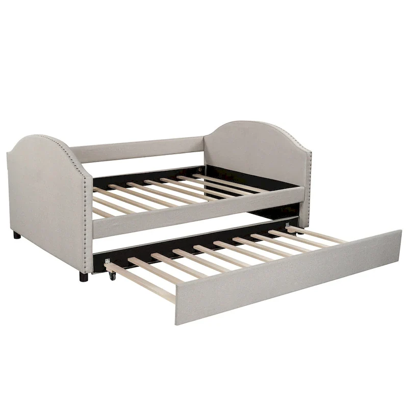 Full Size Upholstered Daybed with Twin Size Trundle