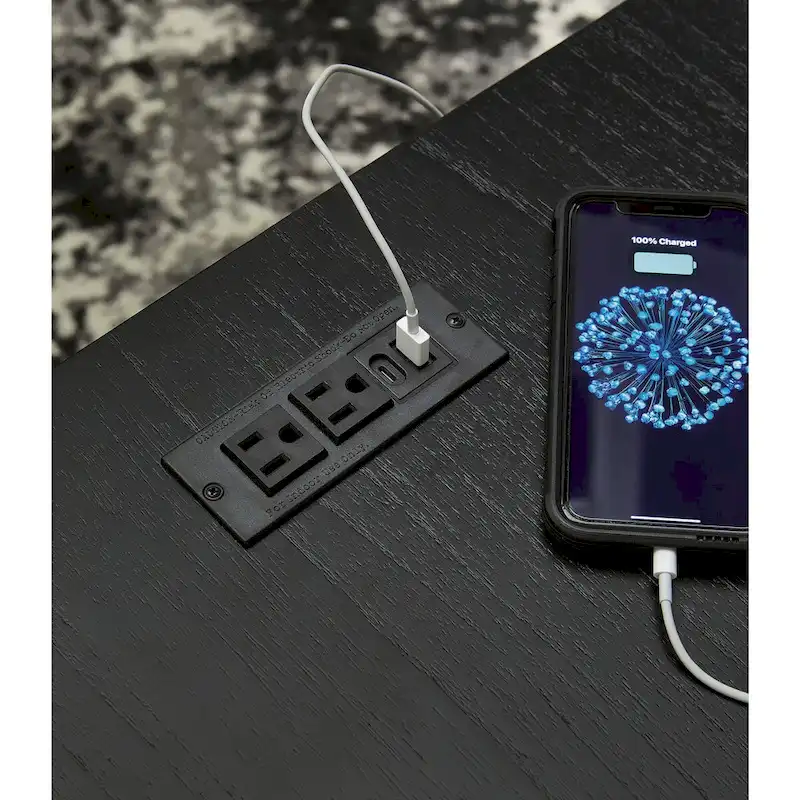 Winbardi Black End Table - 22W x 24D x 24H