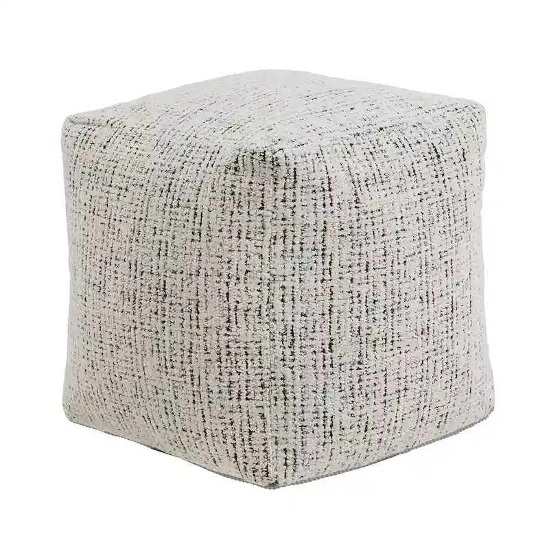 Upholstered Square Pouf Ottoman