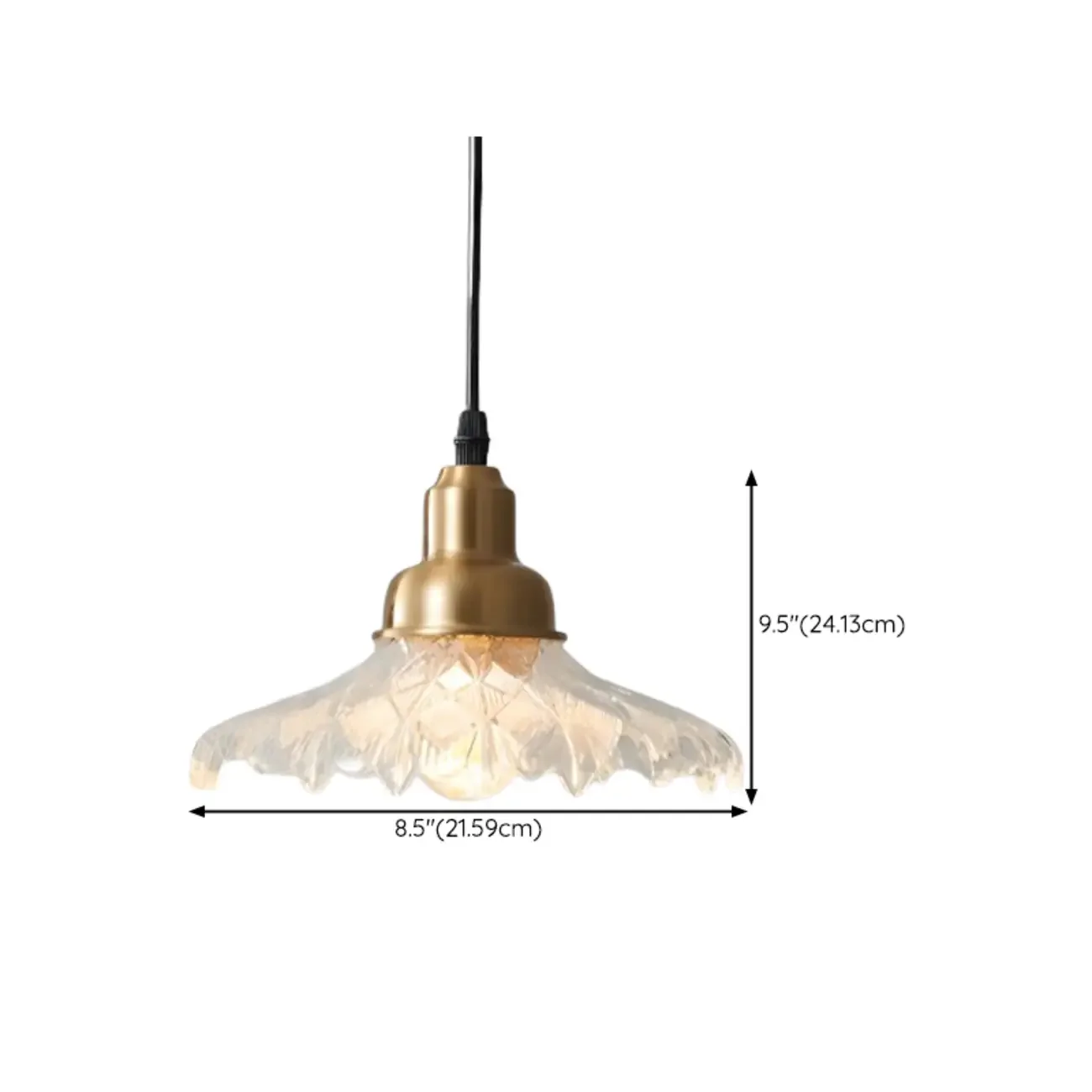 Modern Mini Clear Glass Flower Kitchen Pendant Lighting