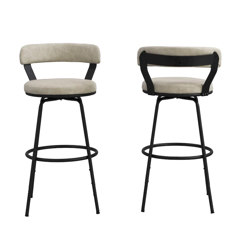 Metal Counter Height Industrial Swivel Bar Stools