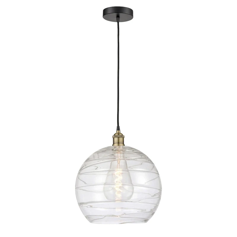 Innovations Lighting Athens Deco Swirl - 1 Light 14  Cord Hung Pendant