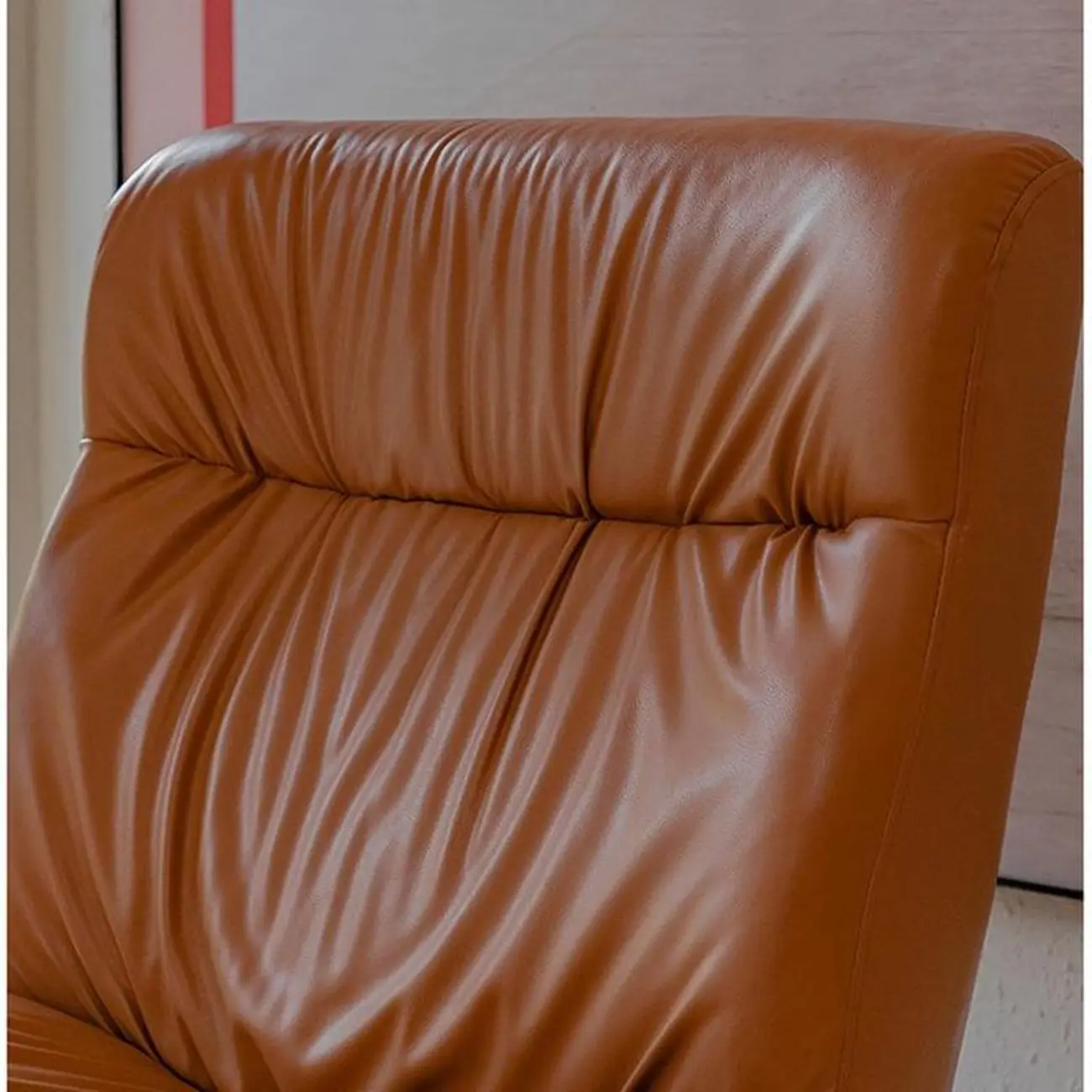 Faux Leather Upholstered Rocking Chair with Optional Ottoman