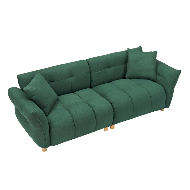 Teddy Upholstered 3-seater Sofa with Matching Pillows