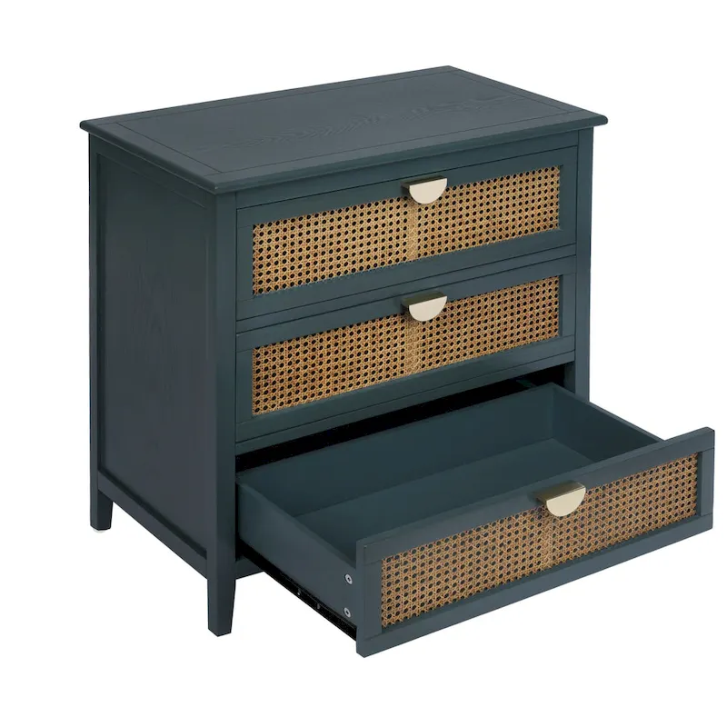 Rattan 3-Drawers Cabinet
