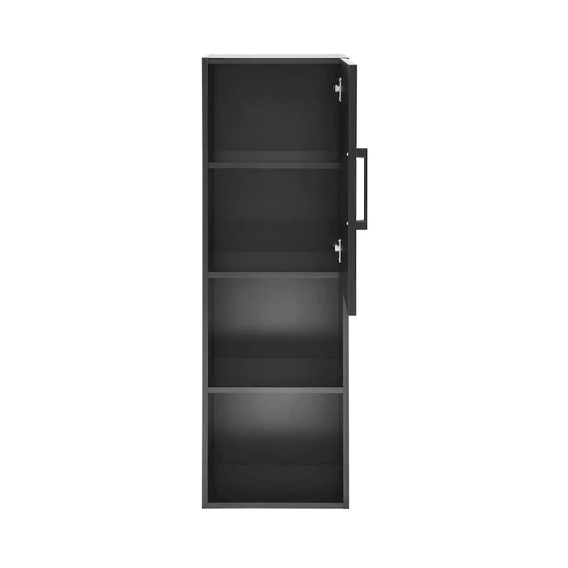 Annecy 15  W x 46  H x 12  D Linen Cabinet in Phantom Black
