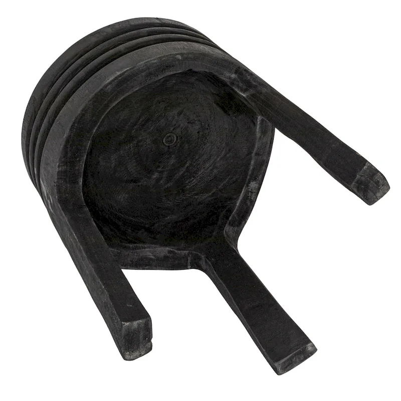 Paulownia Wood Carved Stool