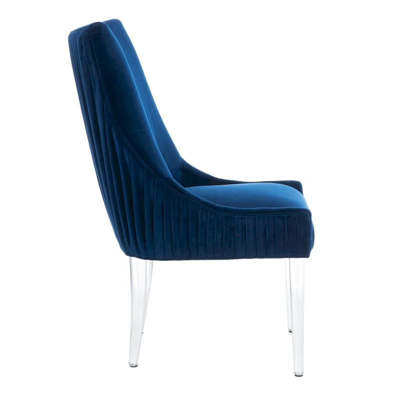 Acrylic Leg Dining Chair - 22W x 28D x 38H Modern Glamour Style
