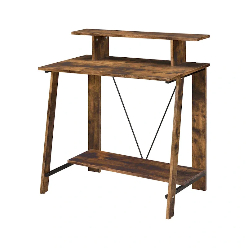 Writing Desk in Weathered Oak and Black